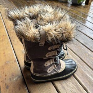 Sorel JOAN OF ARCTIC™ Waterproof Suede Lace Up Boot Faux Fur Cuff in Women's 10